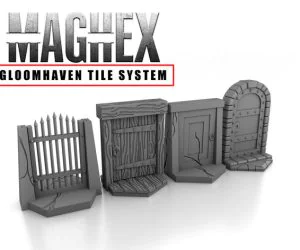Maghex Doors For Gloomhaven 3D Models