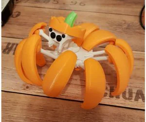 Halloween Pumpkin Spider More Easy Printing 3D Models