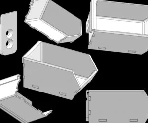 Stackable Component Bins Louvre Panel Trays 3D Models