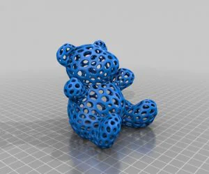 Teddy Bear Voronoi Style 3D Models