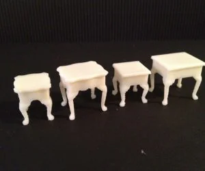 Miniature Queen Anne End Tables 3D Models
