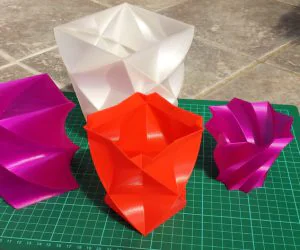 Customizable Star Ellispe Polygon Vase Pen Flower Pot Creator 3D Models