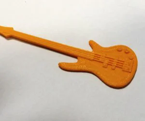 Bass Guitar Keyring 3D Models