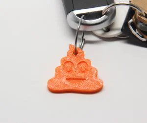Poop Emoji Keychain 3D Models