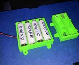 Parametric Aa Battery Box With Contacts 3D Models