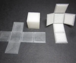 Foldable Cube Print Flat 3D Models