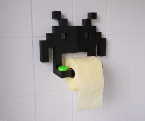 Invader Toilet Paper Holder 3D Models