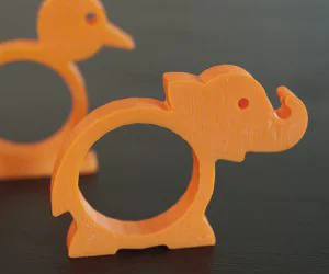 Zookins Animal Napkin Rings 3D Models