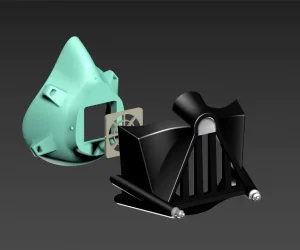 Covid19 Mask Cap Darth Vader Edition 3D Models