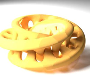Interlocking 3D Moebius Sculpture 3D Models