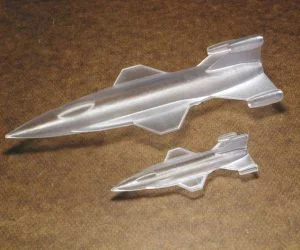 Singleperimeter Rocket Plane For Seamless Spiral Printing 3D Models
