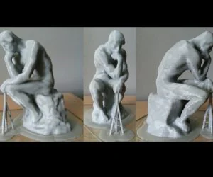 Rodin’S The Thinker With Supports 3D Models