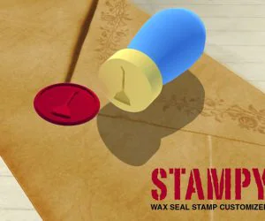 Stampy Wax Seal Stamp Customizer 3D Models