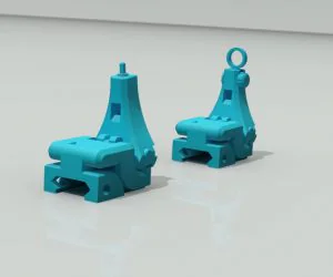 3D Printable Folding Iron Sights V1.1 3D Models