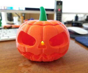 Jackolantern Pumpkin With Separate Stem 3D Models