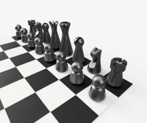 Minimal Look Chess Set 3D Models