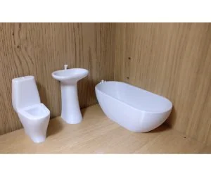Dollhouse Bathroom Set 112 3D Models
