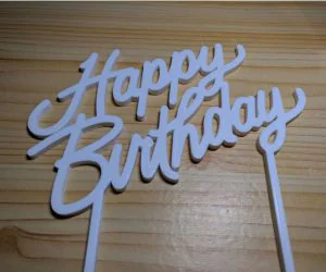 Happy Birthday Cake Decoration 3D Models