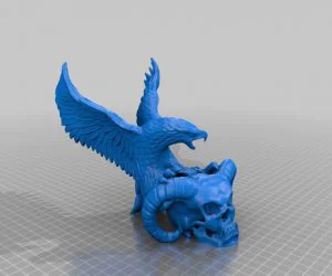 Devil Skull Eagle Smoothed No Logo 3D Models