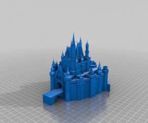 Disney Castle W Solid Bridge 3D Models