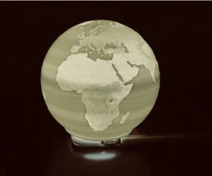 Spherical Lithophane World Map 12Cm Remix 3D Models