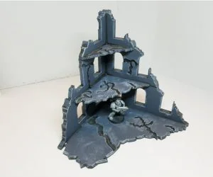 Warhammer 40K Modular Building Split For Small Printers 3D Models
