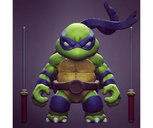 Chibi Mutant Ninja Turtles 3D Models