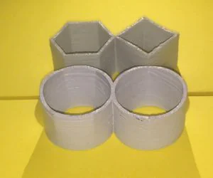 Ambiguous Cylinder Illusion Hexagon And Square 3D Models
