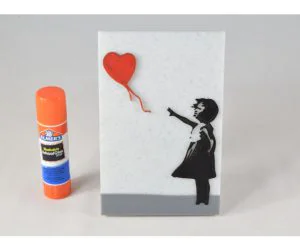 Banksy “Girl With Balloon” Stencil Graffiti Art 3D Models