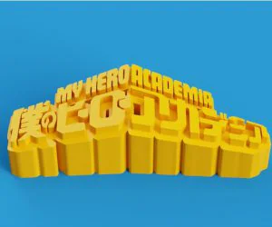 My Hero Academia 3D Logo 3D Models