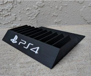 Playstation 43 Game Case Holder Flat Full Back Options 3D Models