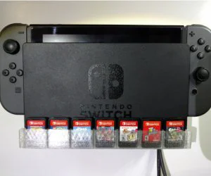 Nintendo Switch Wall Mount With Game Cartridge Storage 3D Models