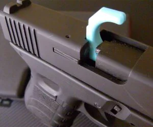 9 Mm Chamber Safety Flag For Glock Handgun Press Check 3D Models