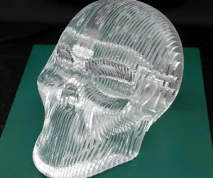 Havy Crystal Skull Acrylic Laser Cut Ws2812 Led Illumination 3D Models