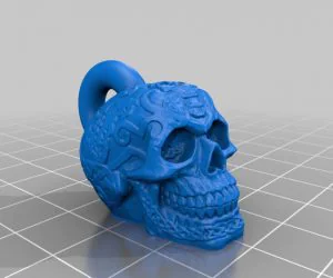 Celtic Skull Keychain 3D Models