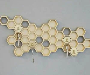 Honeycomb Key Holder 3D Models