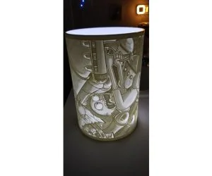 Xl Rick And Morty Montage Lamp Shade Lithophane 3D Models