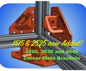 Extrusion Corner Plate Brackets For 1515 2020 2525 3030 Or 4040 3D Models