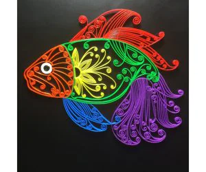 Fish Quilling Style 3D Models