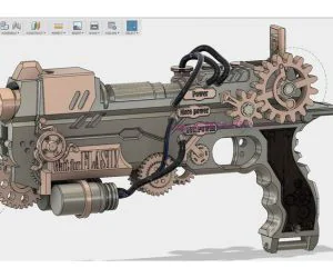 Evelyne The Steampunk Gun 3D Models