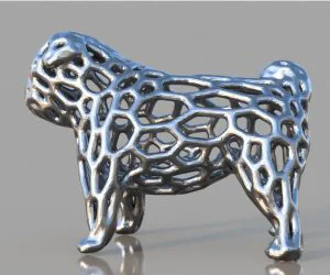 Voronoi Pug 3D Models