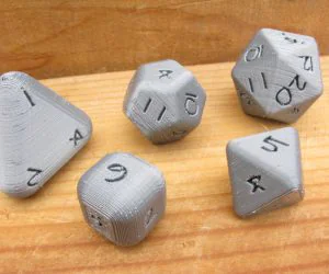 Rounded Platonic Dice 3D Models