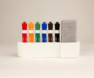 Parametric Dry Erase Marker Holder 3D Models