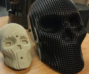 Plastic Corrugated Skull 3D Models