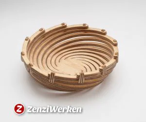 Bend Spiral Bowl Cnclaser 3D Models