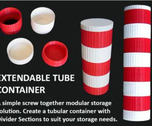 Extendable Modular Tube Container 3D Models