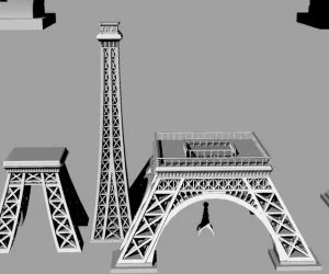 Eiffel Tower Segmented 3D Models
