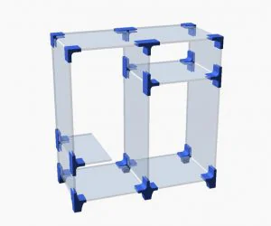 Custom Made Shelving System 3D Models