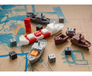 Cas The Modular Xyzcube Cargo Ship 3D Models