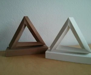 Escher’S Penrose Triangle On A Base 3D Models